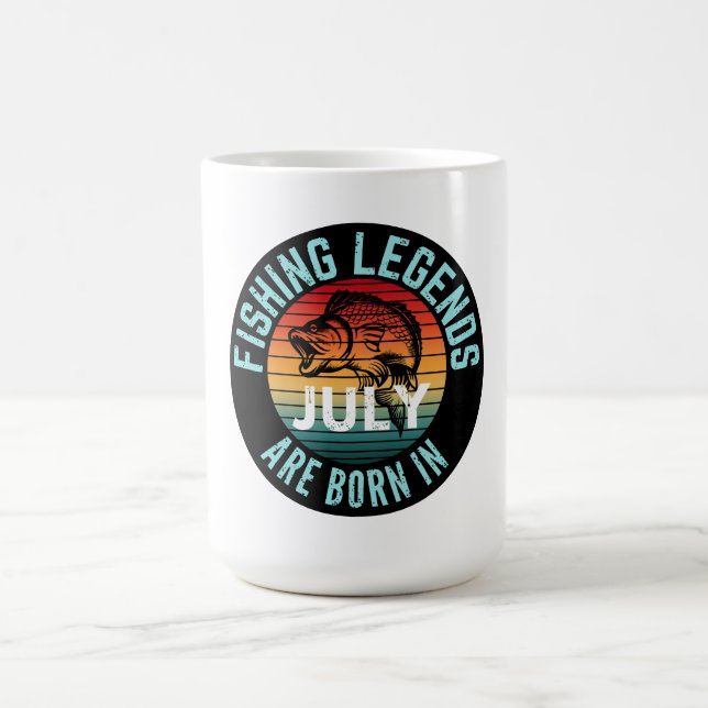 CANECA DE CAFÉ LENDÁRIOS DA PESCA NASCEM EM JULHO (Centro)