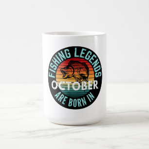 CANECA DE CAFÉ LENDÁRIOS DA PESCA NASCEM EM OUTUBRO