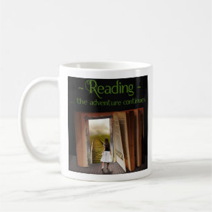 Caneca De Café Lendo, a aventura continua