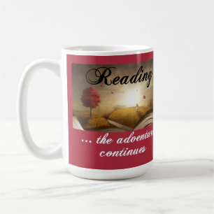 Caneca De Café Lendo, a aventura continua