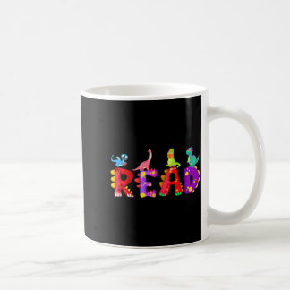 Caneca De Café Lendo dinossauro engraçado t rex dino amante de li