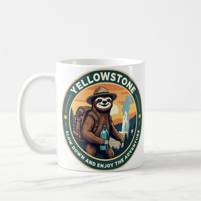 Caneca De Café Lenta Diminuir A Aventura Yellowstone (Esquerda)