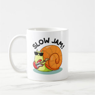 Caneca De Café Lento Jam Funny Music Snail Pun