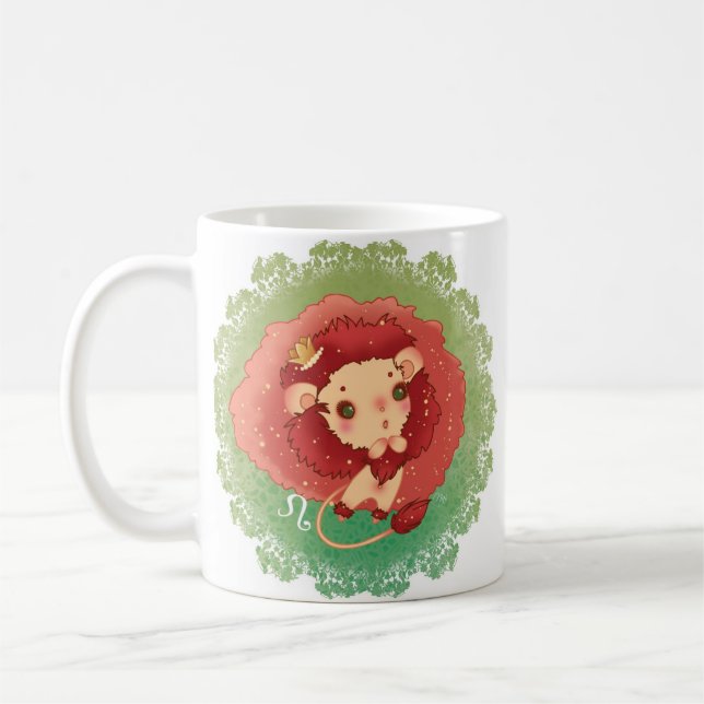 Caneca De Café Leo de leão-bodiaco (Esquerda)