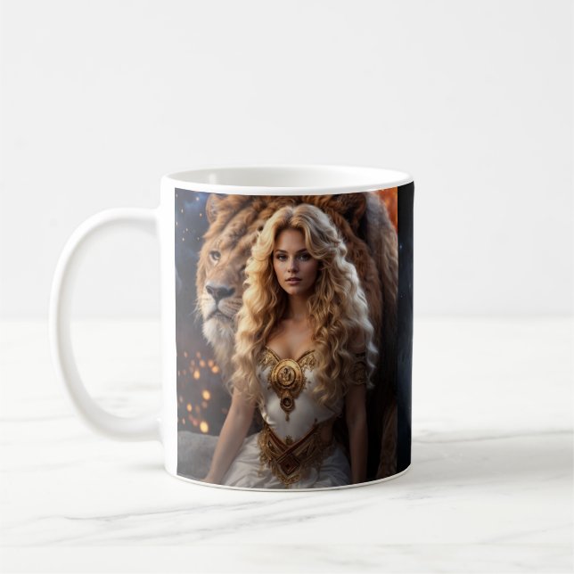 Caneca De Café Leo Female Astrologic Coffee Mug (Esquerda)