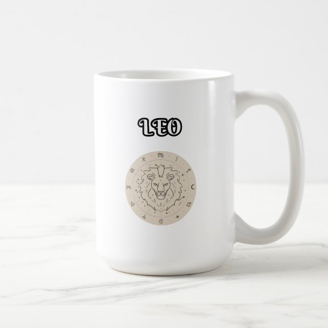 Caneca De Café leo zodiac (Direita)