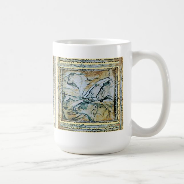 Caneca De Café Leões da caverna de Chauvet (Direita)