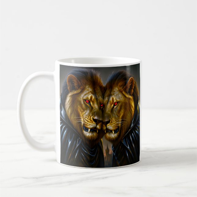 Caneca De Café Leões do Vampiro Gótico (Esquerda)