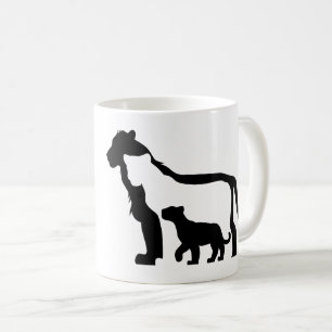 Caneca De Café Leões Pretos e Brancos