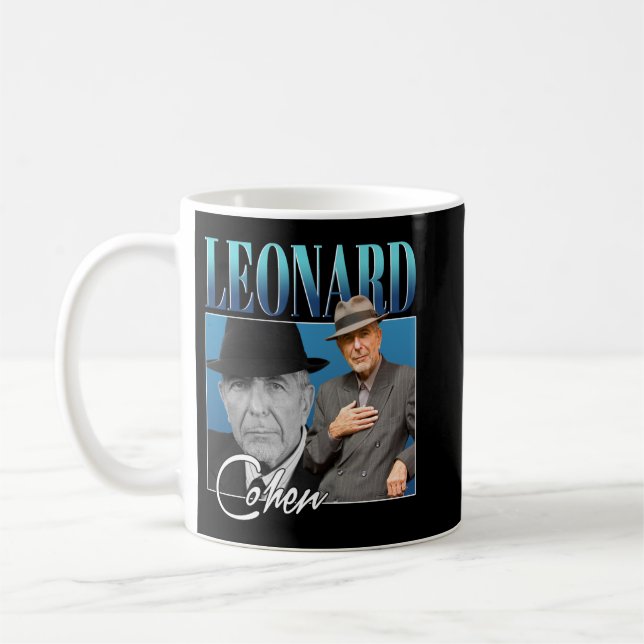 Caneca De Café Leonard Cohen Estilo Retroativo Oferece Presentes  (Esquerda)