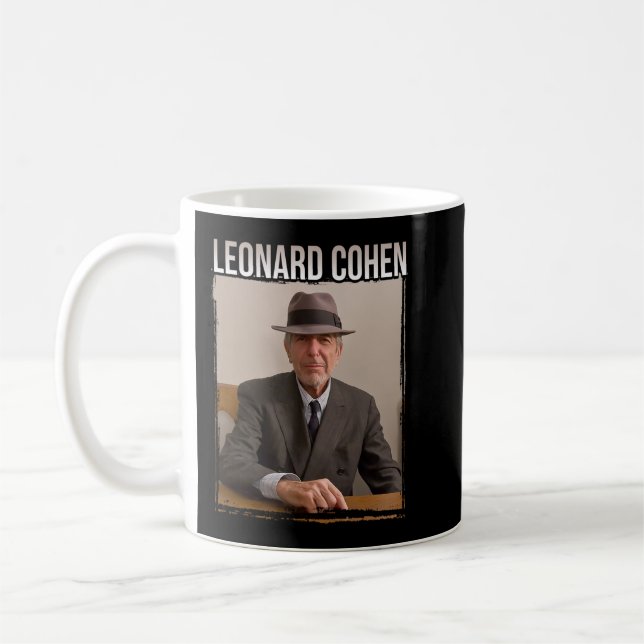 Caneca De Café Leonard Cohen Portrait (2) (Esquerda)