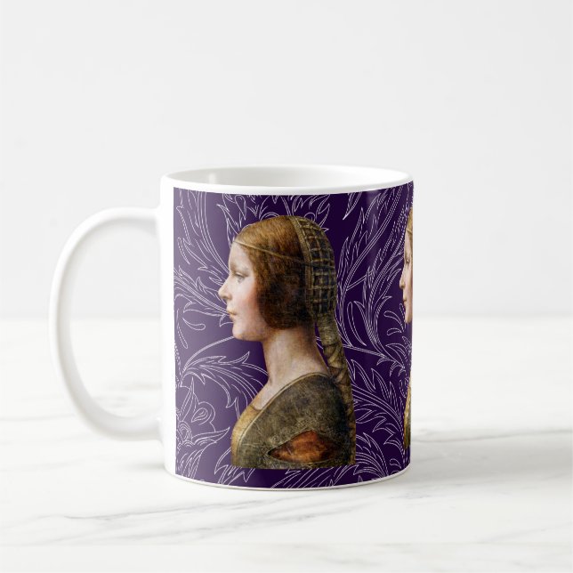 Caneca De Café Leonardo da Vinci Retrato La Bella Principessa (Esquerda)