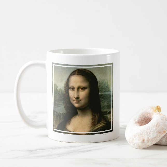 Caneca De Café Leonardo Vinci | Mona Lisa, c.1503-6 (Com Donut)