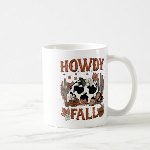 Caneca De Café Leopard Howdy Fall Western Pumpkin outono Tha