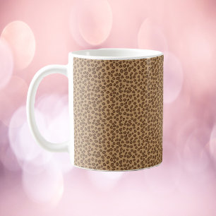 Caneca De Café Leopard Pattern Impressão Brown