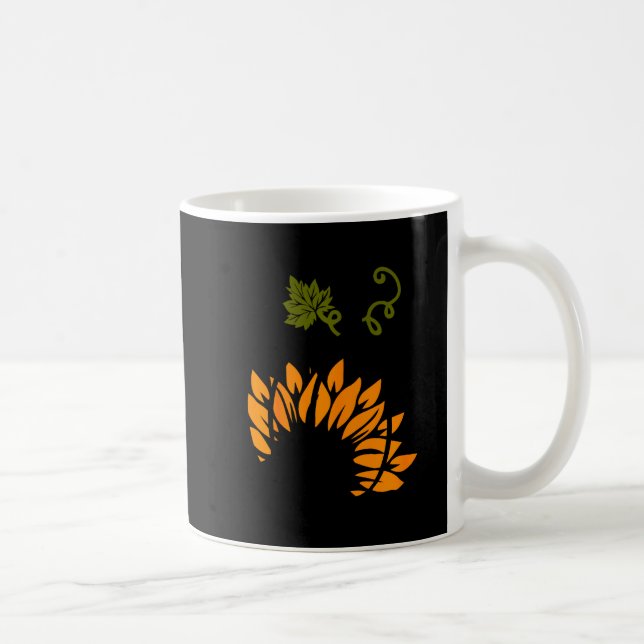 Caneca De Café Leopard Pumpkin Sunflower Fall Autumn Halloween Th (Direita)