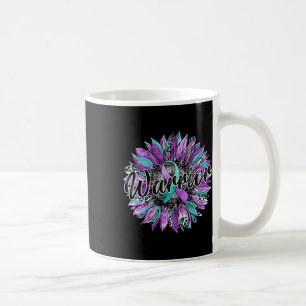 Caneca De Café Leopard Sunflower Warrior Teal E Purple Suicídio