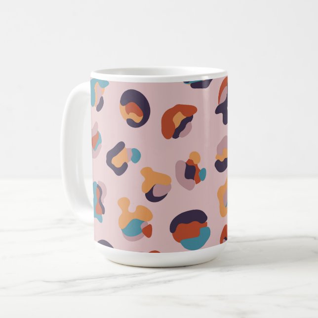 Caneca De Café Leopardo Animal (Frente Esquerda)