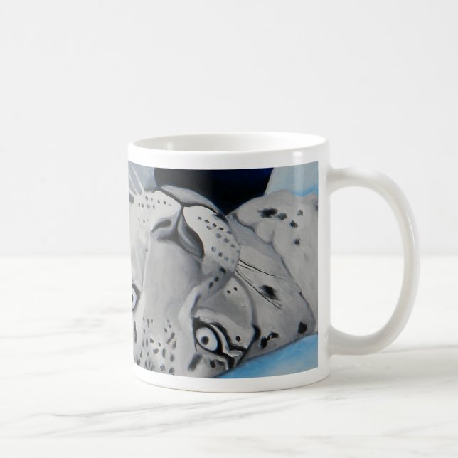 Caneca De Café Leopardo de neve (Direita)