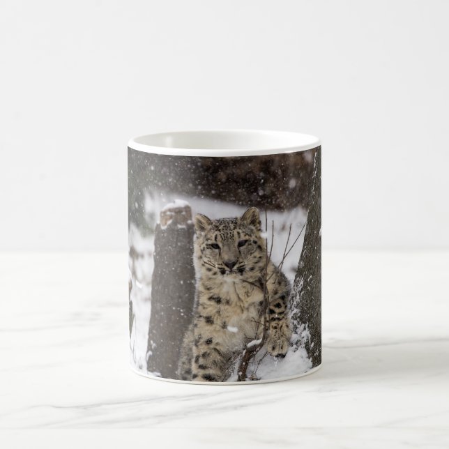 Caneca De Café Leopardo de neve Cub (Centro)