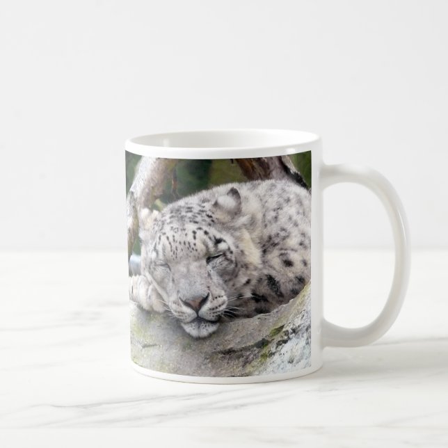 Caneca De Café Leopardo de Neve - lindo! (Direita)