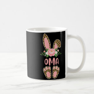 Caneca De Café Leopardo floral coelho oma feliz páscoa primavera 
