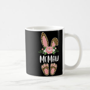 Caneca De Café Leopardo floral vovó coelho feliz páscoa primavera