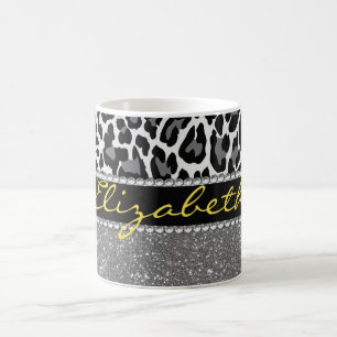 Caneca De Café Leopardo Personalizado - Leopard Imprimir Lítima