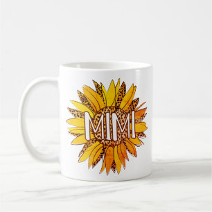 Caneca De Café Leopardo Print Sunflower MIMI