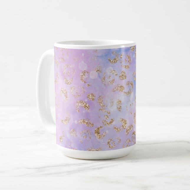 Caneca De Café Leopardo - Série Paint Design 3 (Frente Esquerda)