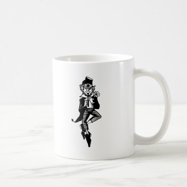 Caneca De Café Leprechaun com Flute (Direita)