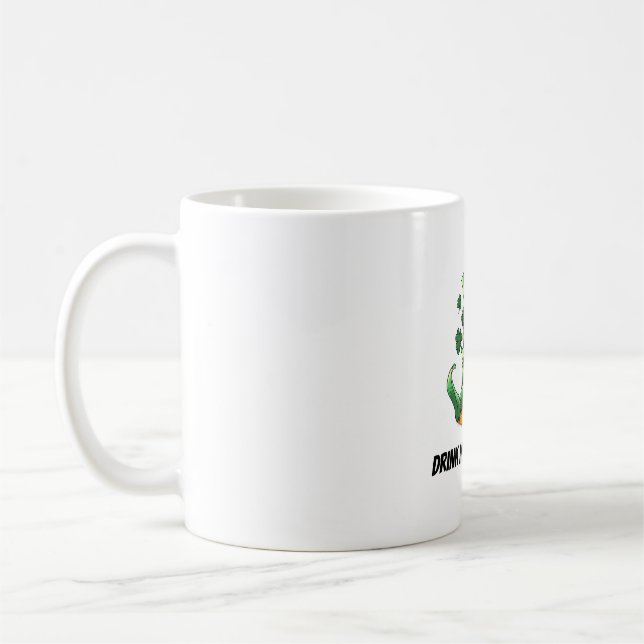 Caneca De Café Leprechaun Engraçado (Esquerda)