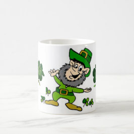 Caneca De Café Leprechaun feliz