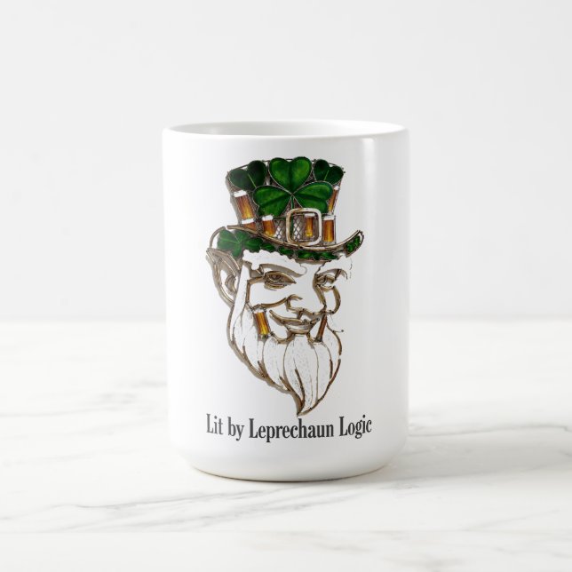 Caneca De Café Leprechaun Lantern Mischief T-Shirt  (Centro)