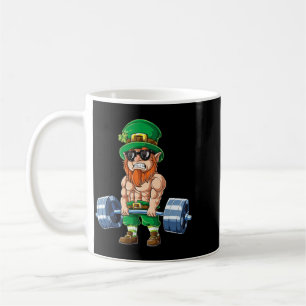 Caneca De Café Lepréchaun Levantamento de Peso Dia de São Patríci
