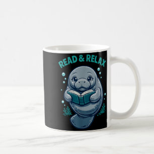 Caneca De Café Ler &amp; relax leitor biblioteca de livros peixes
