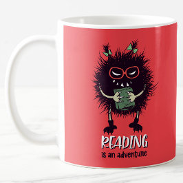 Caneca De Café Ler é aventura professor engraçado