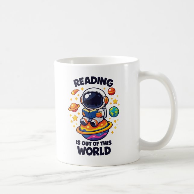 Caneca De Café Ler é fora deste mundo (Direita)