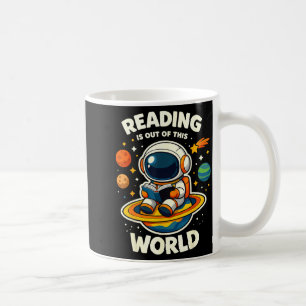 Caneca De Café Ler é fora deste mundo livros engraçados espaciais