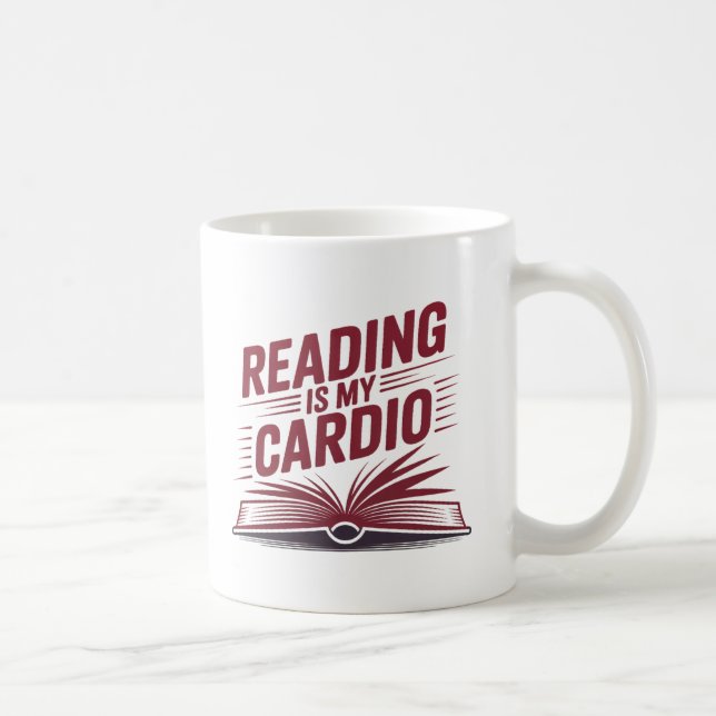 Caneca De Café Ler É Meu Livro Vermelho Negrito De Cardio (Direita)