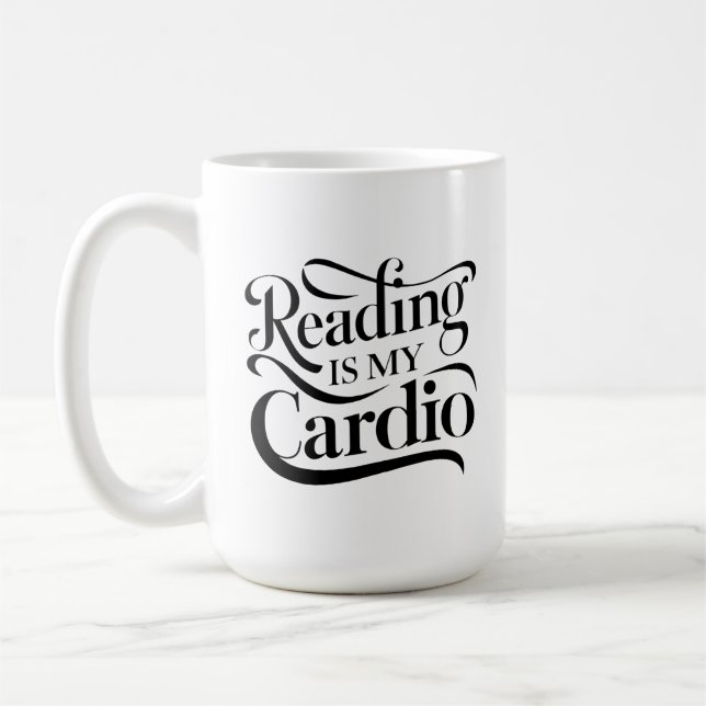 Caneca De Café Ler é o meu Cardio - Professor Divertido (Esquerda)
