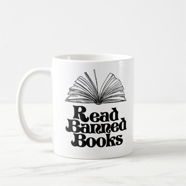 Caneca De Café Ler Livros Banidos (Esquerda)