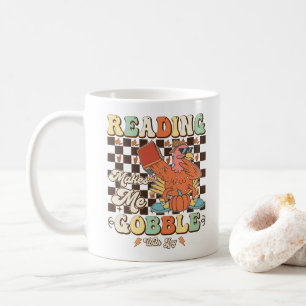 Caneca De Café Ler Me Faz Gargalhar de Alegria Ação de Graças Leg