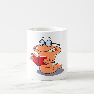 Caneca De Café Lerdo Bibliófilo Lendo Um Livro