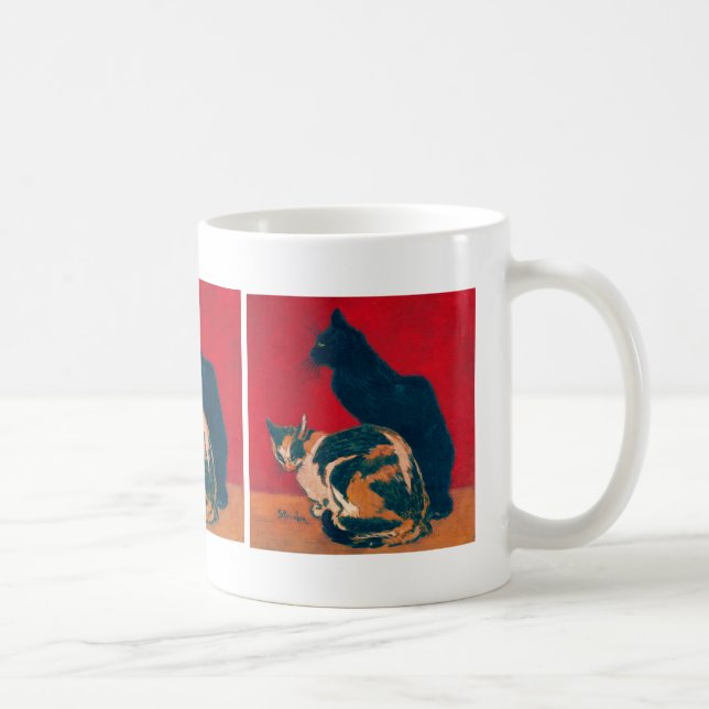 Caneca De Café Les Chats por Theophile Steinlen (Direita)