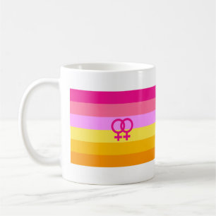 Caneca De Café Lésbica Dawn Pride WLW