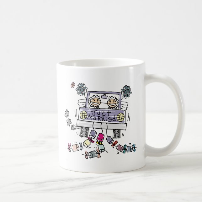 Caneca De Café Lésbica Recem casados Mug (Direita)