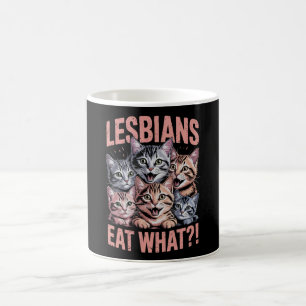 Caneca De Café Lésbicas Comem Que Orgulho LGBTQ Lésbica De Gato E
