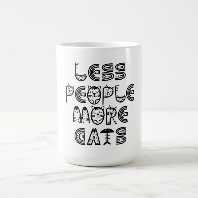 Caneca De Café Less People  More Cats  (Centro)