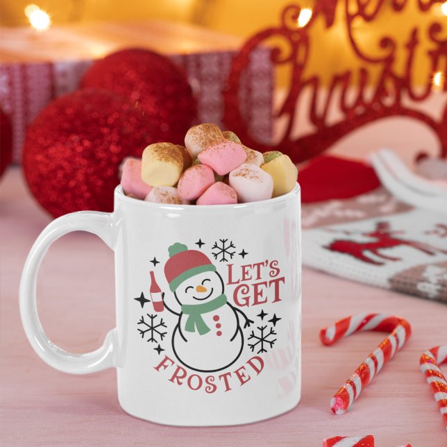 Caneca De Café Les't get Frosted Cute Crhistmas Snowman (Criador carregado)